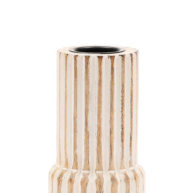 Alt view image 5 of 5 - Decorative Wooden Centerpiece Candle Holder 4 Candle Stand for Any Occasion, Walnut, Wood