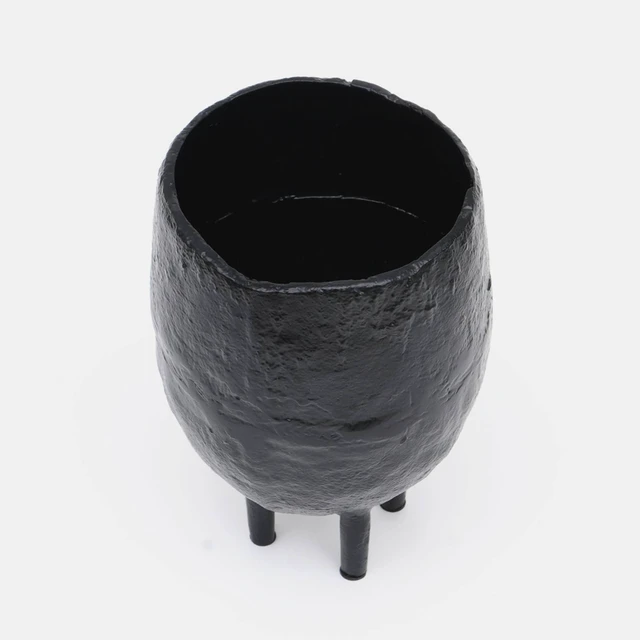 Alt view image 4 of 5 - Decorative Sollender Aluminium Table Vase for Living Table Décor-6, Black, Clay