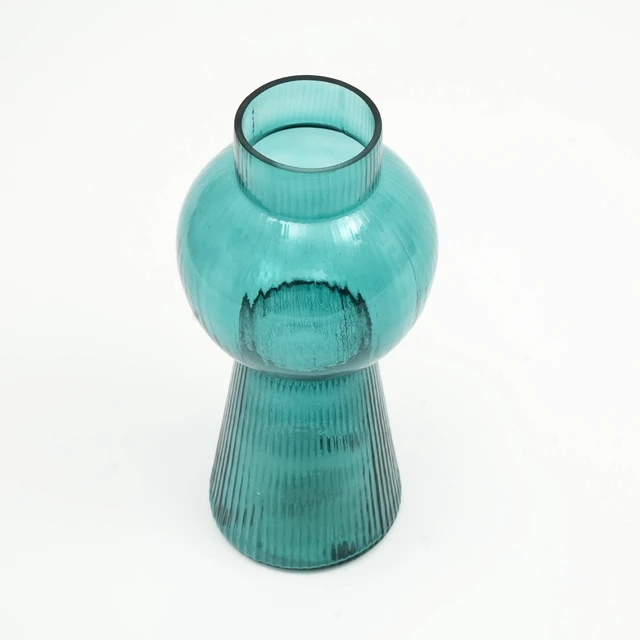Alt view image 2 of 6 - Funnel Flare Glass Large Vase 5 12 Inch Tall Decorative Vase, Events for Floral Arrangements Centerpieces and Décor