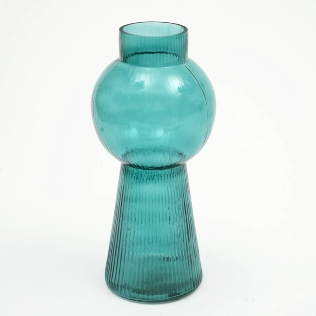 Alt view image 3 of 6 - Funnel Flare Glass Large Vase 5 12 Inch Tall Decorative Vase, Events for Floral Arrangements Centerpieces and Décor