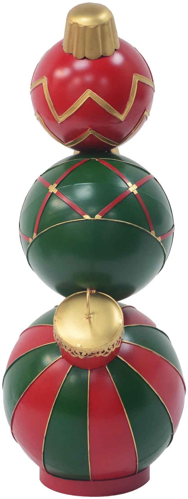 Main image of Stacked Christmas Ball Decoration, Red, Iron