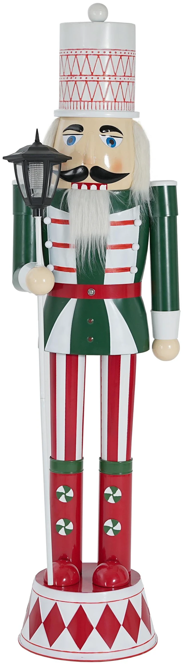 Main image of Iron Nutcracker for Holiday Decor, Green Red White