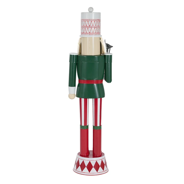 Alt view image 2 of 7 - Iron Nutcracker for Holiday Decor, Green Red White
