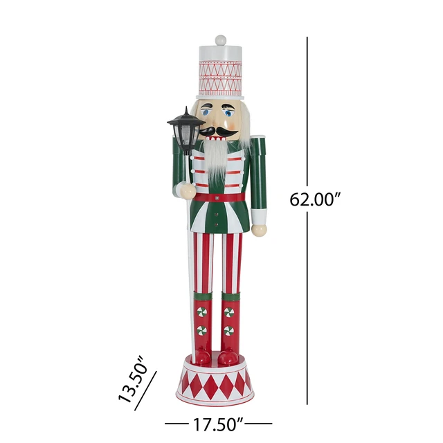 Alt view image 6 of 7 - Iron Nutcracker for Holiday Decor, Green Red White
