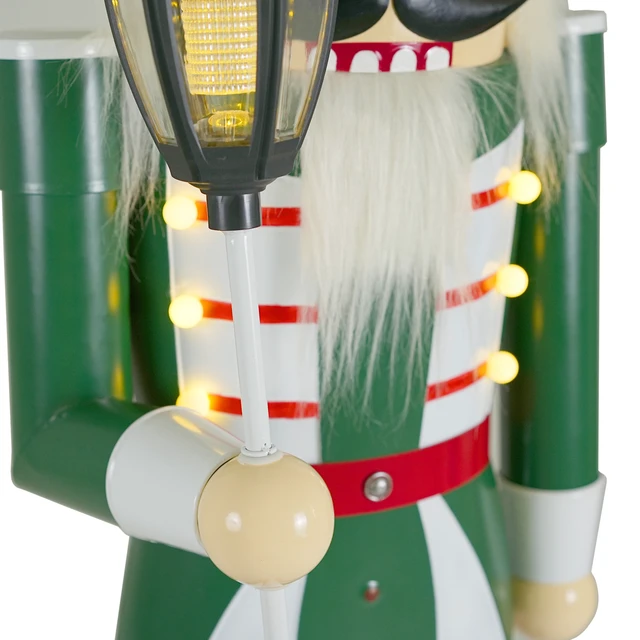 Alt view image 7 of 7 - Iron Nutcracker for Holiday Decor, Green Red White