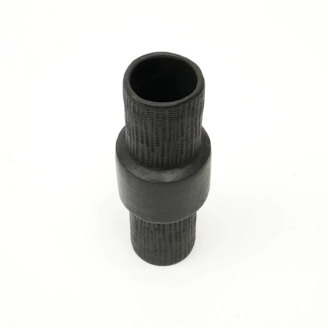 Alt view image 3 of 7 - Pottery Décor Object Inchx3.75 Inch Handmade Clay Art, Black