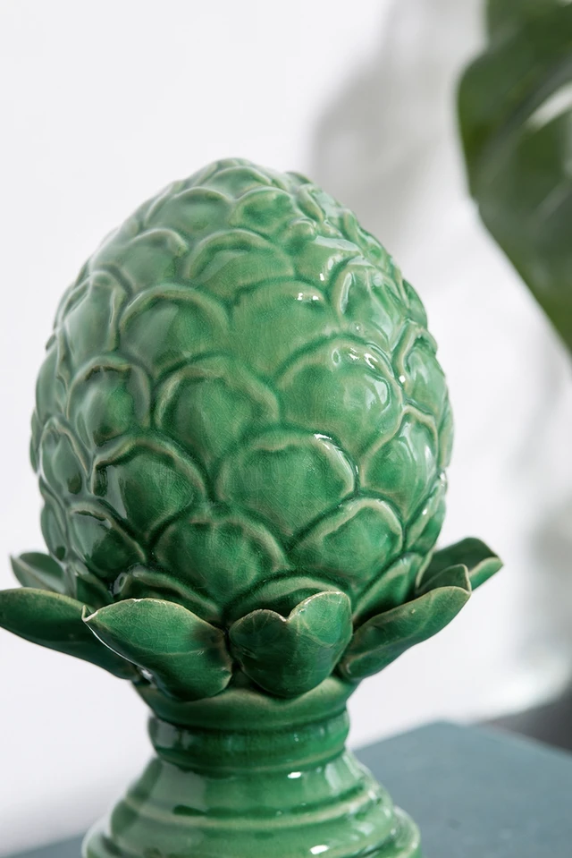 Alt view image 3 of 7 - 6 6x9.5 Inch Helsa Artichoke Accent, Medium, Green, Ceramic