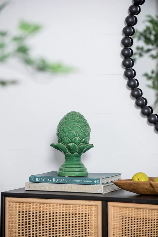 Alt view image 4 of 7 - 6 6x9.5 Inch Helsa Artichoke Accent, Medium, Green, Ceramic
