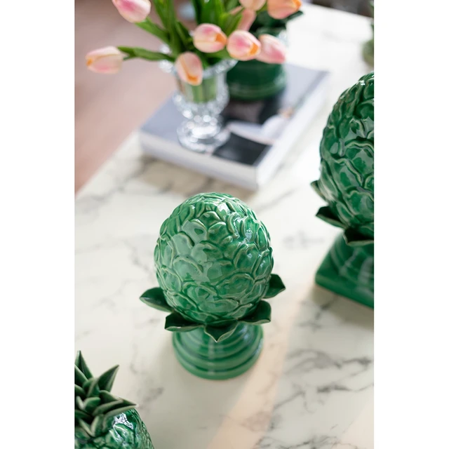 Alt view image 7 of 7 - 6 6x9.5 Inch Helsa Artichoke Accent, Medium, Green, Ceramic