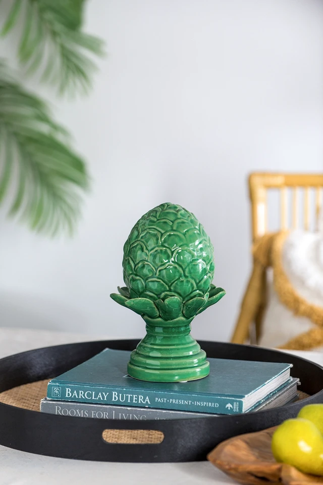 Alt view image 6 of 7 - 6 6x9.5 Inch Helsa Artichoke Accent, Medium, Green, Ceramic