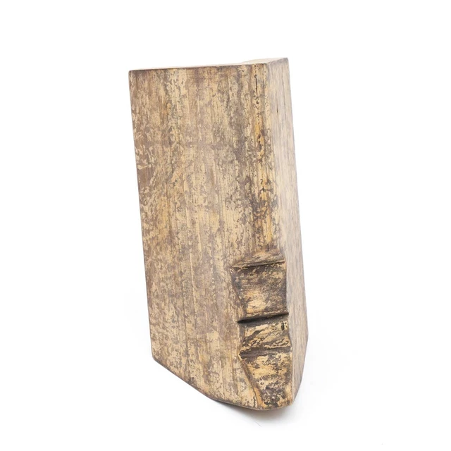 Alt view image 2 of 6 - Figurines and Sculptures Wooden Face Decor Object 6 5.5, Brown, Wood