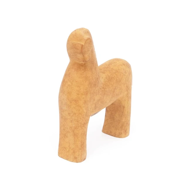 Alt view image 2 of 5 - Animals Figurines and Sculptures Wooden Horse Décor Object Size 8 2.5, Brown, Wood