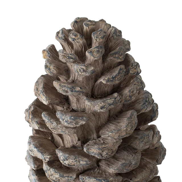 Alt view image 5 of 7 - Set Pinecone Table Decor, Small Large, Gray, Polyresin