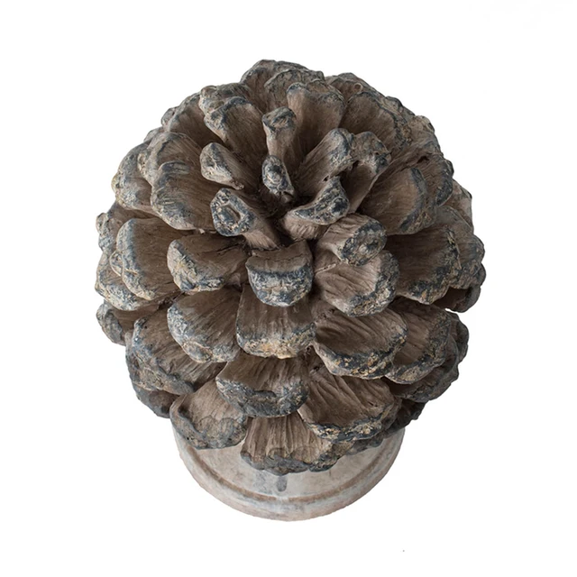 Alt view image 7 of 7 - Set Pinecone Table Decor, Small Large, Gray, Polyresin