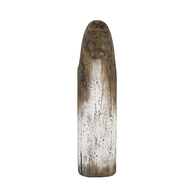 Alt view image 5 of 7 - 8.7 3.1 12.6 Inch Horse Figurine with Distressed and White Finish, Brown Antique White, Wood