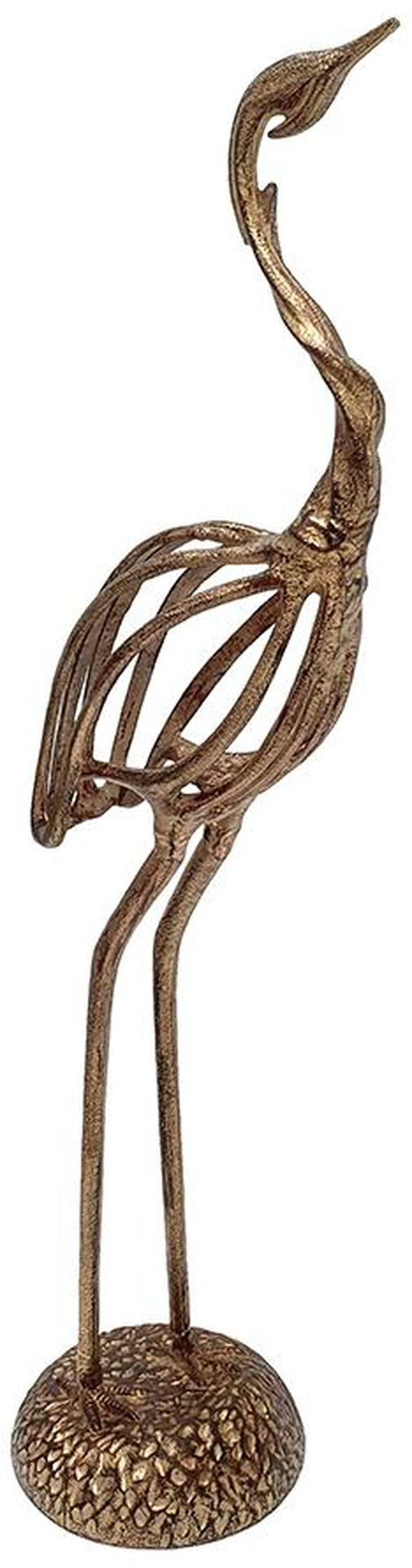Alt view image 4 of 7 - Inchx 36.8 Inch Aluminum Crane Sculpture Bird Statue, Bronze, Aluminium