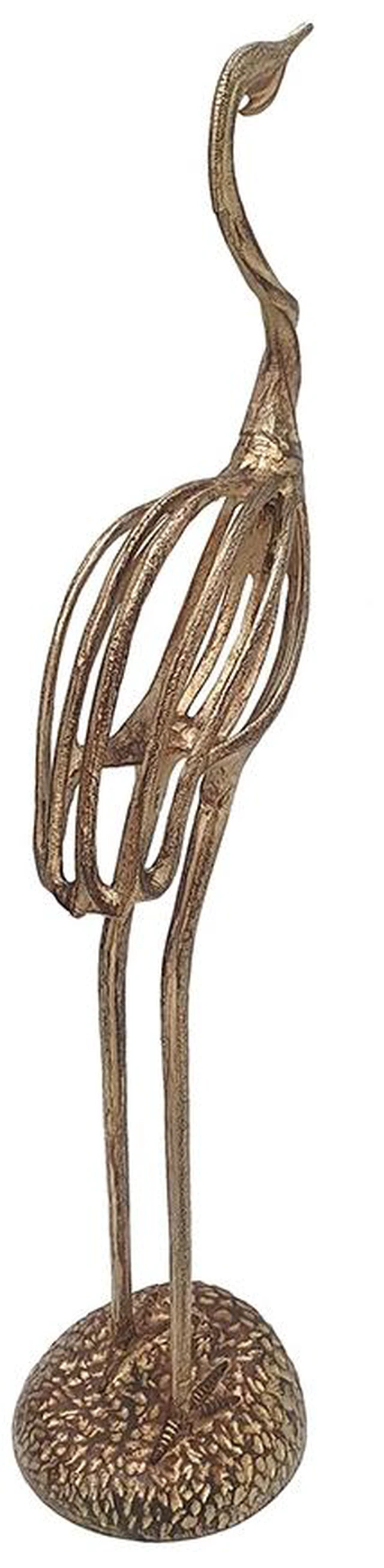 Alt view image 5 of 7 - Inchx 36.8 Inch Aluminum Crane Sculpture Bird Statue, Bronze, Aluminium