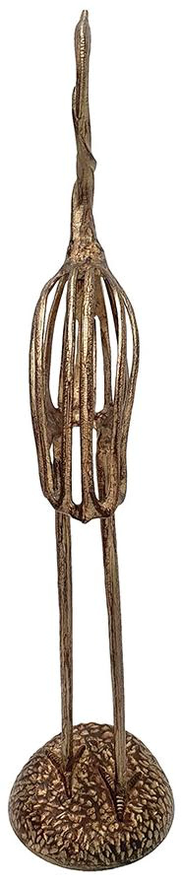 Alt view image 7 of 7 - Inchx 36.8 Inch Aluminum Crane Sculpture Bird Statue, Bronze, Aluminium