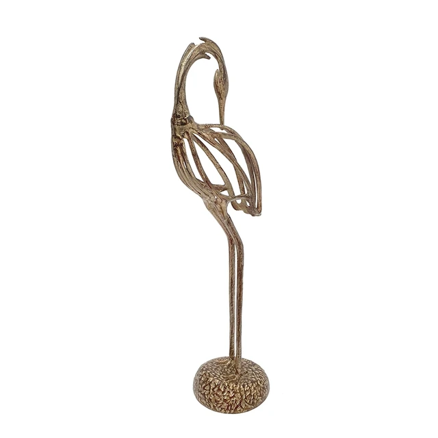 Alt view image 3 of 7 - Inchx 35.2 Inch Aluminum Heron Sculpture Bird Statue, Bronze, Aluminium