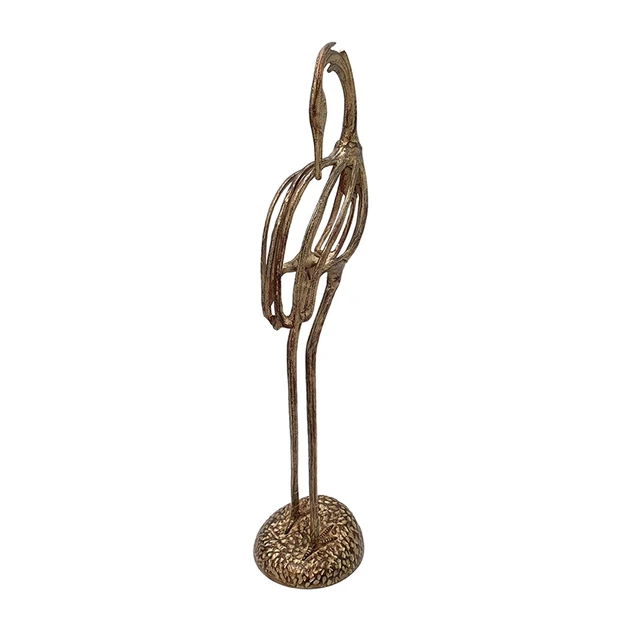 Alt view image 5 of 7 - Inchx 35.2 Inch Aluminum Heron Sculpture Bird Statue, Bronze, Aluminium