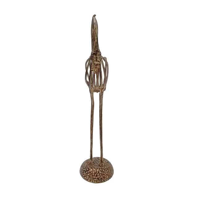 Alt view image 7 of 7 - Inchx 35.2 Inch Aluminum Heron Sculpture Bird Statue, Bronze, Aluminium