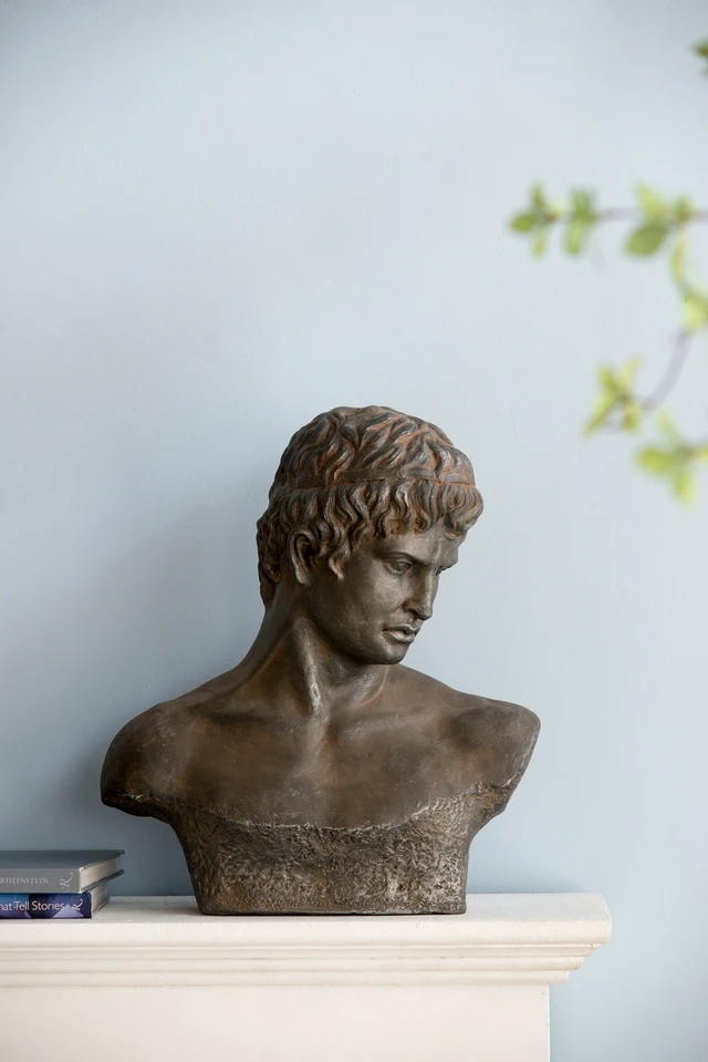 Alt view image 7 of 7 - 19 9x22.5 Inch Atticus Bust, Sculpture, Antique Brown, Magnesium Oxide