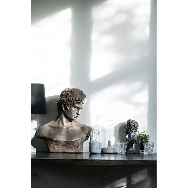 Alt view image 5 of 7 - 19 9x22.5 Inch Atticus Bust, Sculpture, Antique Brown, Magnesium Oxide