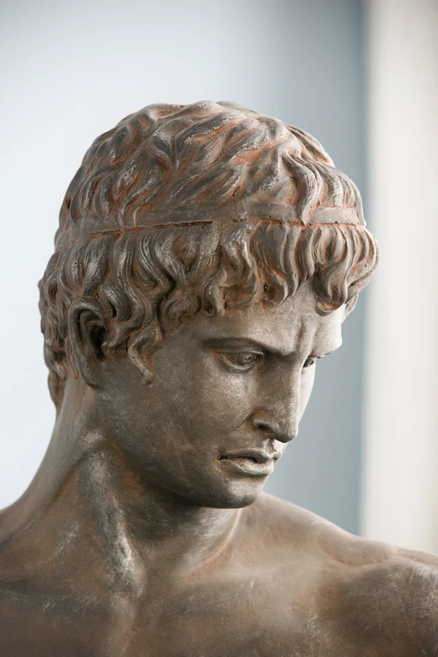 Alt view image 4 of 7 - 19 9x22.5 Inch Atticus Bust, Sculpture, Antique Brown, Magnesium Oxide