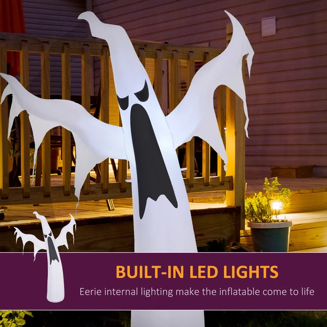 Alt view image 6 of 7 - Tall Halloween Inflatables Outdoor Decorations Ghost, Blow Yard Decor with LED and Fan Indoor Outdoor for Garden Lawn
