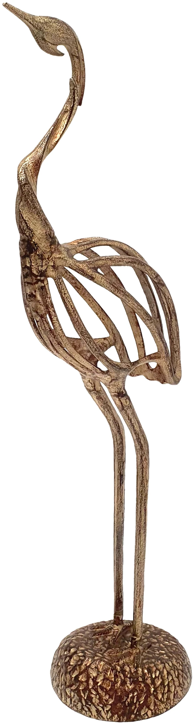 Alt view image 2 of 7 - Inchx 36.8 Inch Aluminum Crane Sculpture Bird Statue, Bronze, Aluminium