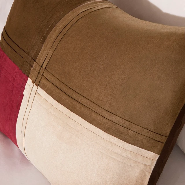 Alt view image 4 of 7 - 7 Piece Microsuede Comforter Set Cal King, Red, Polyester, Bedding Sets