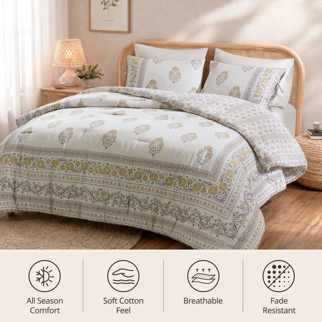 Alt view image 6 of 7 - Full Queen Comforter Set, Multicolor, Polyester, Bedding Sets