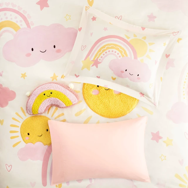 Alt view image 2 of 7 - Twin Comforter Set, Multicolor Pink, Microfiber, Bedding Sets