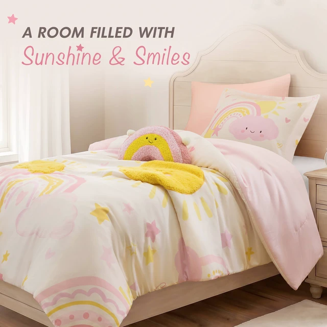 Alt view image 5 of 7 - Twin Comforter Set, Multicolor Pink, Microfiber, Bedding Sets