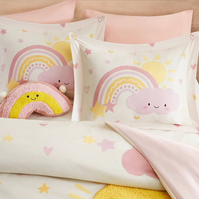 Alt view image 6 of 7 - Full Queen Comforter Set, Multicolor Pink, Microfiber, Bedding Sets