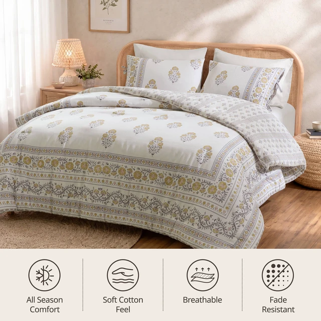 Alt view image 7 of 7 - King Cal King Duvet Set, Multicolor, Polyester, Bedding Sets