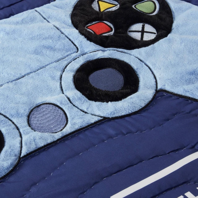 Alt view image 7 of 7 - Full Queen Quilt Set, Navy Multi, Microfiber, Bedding Sets