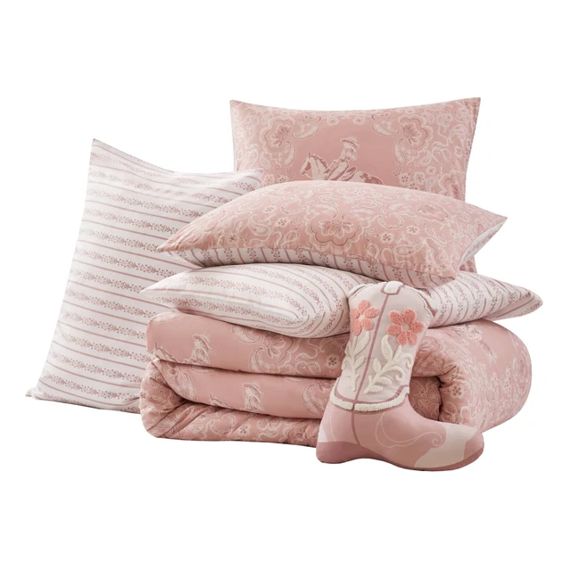 Alt view image 3 of 7 - Full Queen Comforter Set, Pink, Microfiber, Bedding Sets