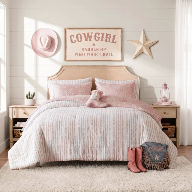 Alt view image 4 of 7 - Full Queen Comforter Set, Pink, Microfiber, Bedding Sets