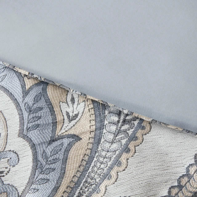 Alt view image 5 of 7 - Full Queen Jacquard Comforter Set, Blue Multi, Polyester, Bedding Sets