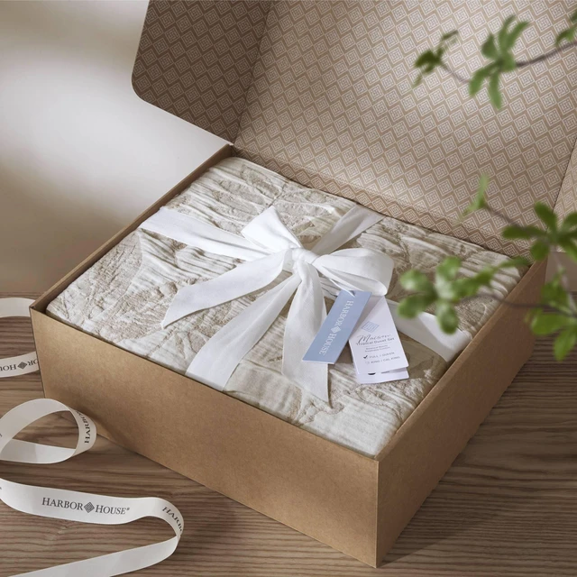 Alt view image 4 of 7 - King Cal King Cotton Jacquard Botanical Duvet Cover Set, Linen, Polyester, Bedding Sets