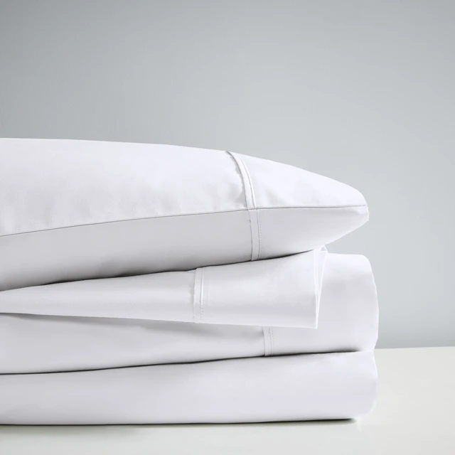 Alt view image 7 of 7 - 4 Pieces Cal King Hei Smart Temperature Cotton Blend Sheet Set, White, Sheets Pillowcases