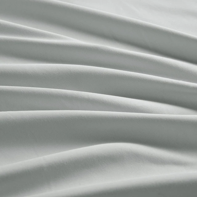 Alt view image 4 of 6 - Twin Microfiber Coolmax Solid Fitted Sheet, Grey, Polyester, Sheets Pillowcases