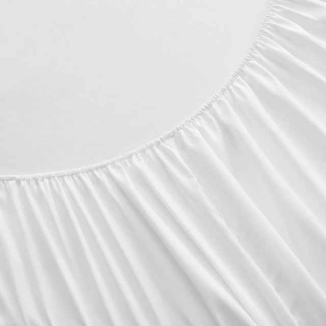 Alt view image 7 of 7 - Cal King Solid Ruffled Hem Sheets, Bright, White, Microfiber, Sheets Pillowcases