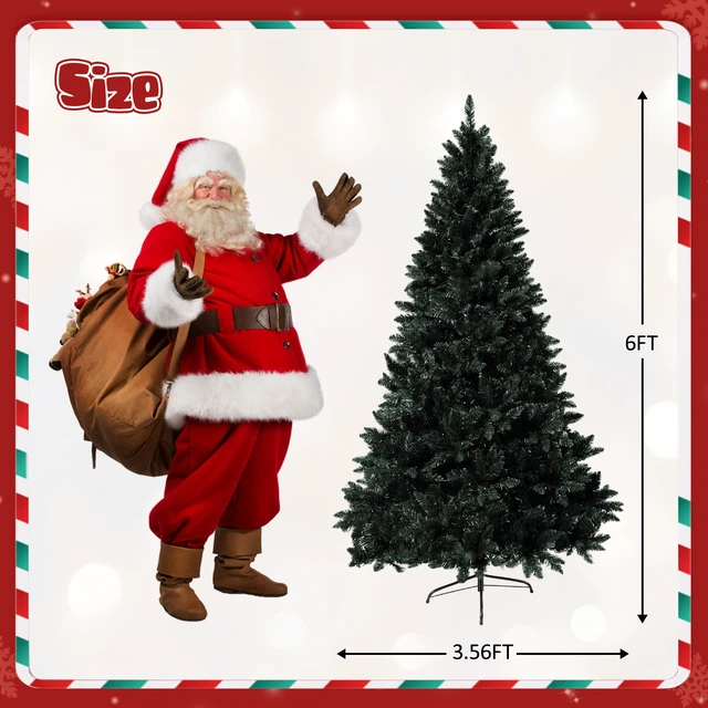 Alt view image 6 of 7 - Pre Lit Artificial Hinged Christmas Tree, Holiday Spruce Xmas Tree with Branch Tips and Color LED Changing Lights