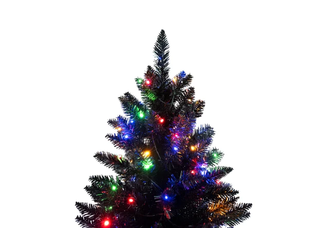 Alt view image 7 of 7 - Pre Lit Artificial Hinged Christmas Tree, Holiday Spruce Xmas Tree with Branch Tips and Color LED Changing Lights