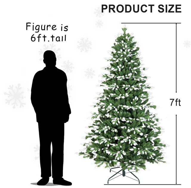 Alt view image 5 of 7 - Artificial Christmas Tree, Tipped and PVC Mixed Auto Tree 2414tips Hinged Branches Max 52 Inch Diameter for Holiday