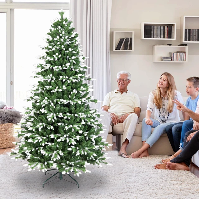 Alt view image 2 of 7 - Artificial Christmas Tree, Tipped and PVC Mixed Auto Tree 2414tips Hinged Branches Max 52 Inch Diameter for Holiday