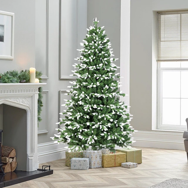 Main image of Artificial Christmas Tree, Tipped and PVC Mixed Auto Tree 2414tips Hinged Branches Max 52 Inch Diameter for Holiday