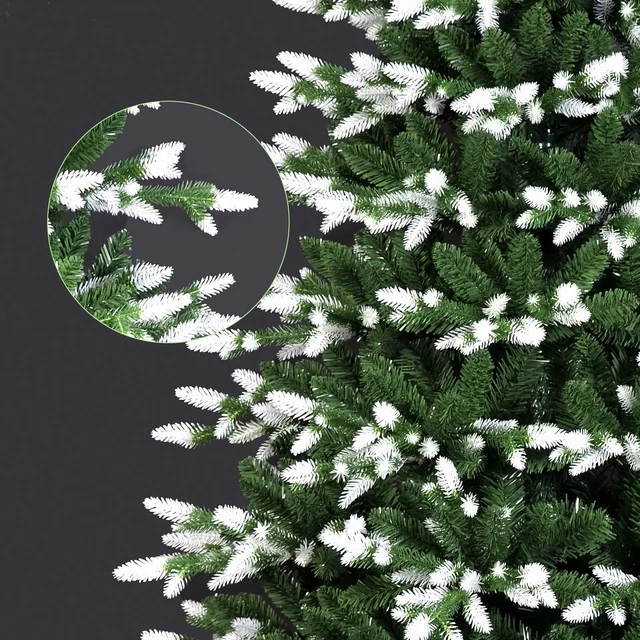 Alt view image 4 of 7 - Artificial Christmas Tree, Tipped and PVC Mixed Auto Tree 2414tips Hinged Branches Max 52 Inch Diameter for Holiday
